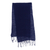 Natural indigo dyed cotton shawl, 'Midnight Indigo' - Hand Woven All Cotton Shawl in Dark Indigo (image 2e) thumbail