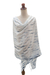 Natural dyes hand woven rayon shawl, 'Tropical Rain' - White and Blue Rayon Shawl Made with Natural Dyes (image 2a) thumbail