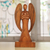 Wood sculpture, 'Guardian Angel' - Hand Carved Wood Angel and Baby Sculpture (image 2) thumbail