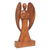 Wood sculpture, 'Guardian Angel' - Hand Carved Wood Angel and Baby Sculpture (image 2c) thumbail