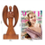 Wood sculpture, 'Guardian Angel' - Hand Carved Wood Angel and Baby Sculpture (image 2j) thumbail