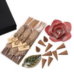 Aromatherapy boxed gift set, 'Red Rose' - Boxed Aromatherapy Incense Gift Set