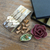 Aromatherapy boxed gift set, 'Burgundy Rose' - Incense and Ceramic Holders Gift Set