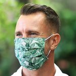 Cotton face masks, 'Island Celebration' (set of 3) - 3 Single Layer Multicolor Cotton Print Elastic Loop Masks