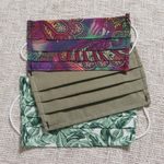 Cotton face masks, 'Island Celebration' (set of 3) - 3 Single Layer Multicolor Cotton Print Elastic Loop Masks