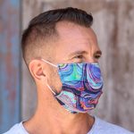 Cotton face masks 'Island Trends' (set of 3) - Three Assorted Single Layer Cotton Print Elastic Loop Masks