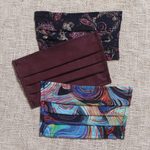 Cotton face masks 'Island Trends' (set of 3) - Three Assorted Single Layer Cotton Print Elastic Loop Masks