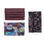 Cotton face masks 'Island Trends' (set of 3) - Three Assorted Single Layer Cotton Print Elastic Loop Masks