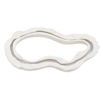 Ceramic blossom vase, 'Living Flow in White' - Freeform White Ceramic Blossom Vase