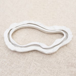 Ceramic blossom vase, 'Living Flow in White' - Freeform White Ceramic Blossom Vase