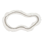 Ceramic blossom vase, 'Living Flow in White' - Freeform White Ceramic Blossom Vase