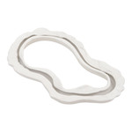 Ceramic blossom vase, 'Living Flow in White' - Freeform White Ceramic Blossom Vase