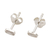 Sterling silver stud earrings, 'Door to Your Heart' - Sterling Silver Stud Earrings Door Shape