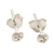 Sterling silver stud earrings, 'Dainty' - Round Sterling Silver Stud Earrings