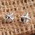 Sterling silver stud earrings, 'Starry, Starry Night' - Four Point Star Sterling Silver Stud Earrings