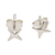 Sterling silver stud earrings, 'Starry, Starry Night' - Four Point Star Sterling Silver Stud Earrings