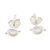 Sterling silver stud earrings, 'Planets in Orbit' - Circle Sterling Silver Stud Earrings