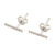 Sterling silver bar earrings, 'Channeled Chain' - Sterling Silver Bar Post Earrings Chain Motif