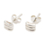 Sterling silver stud earrings, 'Navigate' - Sterling Silver Stacked Bar Stud Earrings