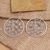 Sterling silver dangle earrings, 'Circle Bouquet' - Sterling Silver Circles with Flowers Dangle Earrings
