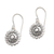 Sterling silver dangle earrings, 'Simply Dotty' - Dotted Sterling Silver Dangle Earrings from Bali