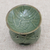 Ölwärmer aus Keramik - Grüner Keramik-Ölwärmer mit tropischem Motiv aus Bali