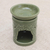 Ceramic oil warmer, 'Jepun Tree' - Floral Themed Handmade Ceramic Oil Warmer (image 2) thumbail