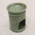 Ceramic oil warmer, 'Jepun Tree' - Floral Themed Handmade Ceramic Oil Warmer (image 2b) thumbail