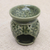 Calentador de aceite de cerámica - Calentador de aceite de cerámica verde con motivos Frangipani