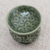 Ceramic oil warmer, 'Jepun Flowers' - Frangipani Motif Green Ceramic Oil Warmer (image 2b) thumbail