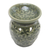 Ceramic oil warmer, 'Jepun Flowers' - Frangipani Motif Green Ceramic Oil Warmer (image 2d) thumbail
