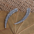 Sterling silver ear climber earrings, 'Coconut Leaf' - Ear Climber Earrings in Sterling Silver (image 2) thumbail