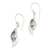 Blue topaz dangle earrings, 'Blue Shift' - Modern Silver and Blue Topaz Dangle Earrings (image 2a) thumbail