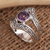 Amethyst cocktail ring, 'Grace and Charm in Purple' - Bezel-Set Amethyst and Sterling Silver Cocktail Ring (image 2c) thumbail