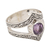 Amethyst cocktail ring, 'Grace and Charm in Purple' - Bezel-Set Amethyst and Sterling Silver Cocktail Ring (image 2d) thumbail