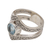 Blue topaz cocktail ring, 'Grace and Charm in Blue' - Bezel-Set Blue Topaz and Sterling Silver Cocktail Ring (image 2e) thumbail