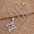 Amethyst pendant necklace, 'Due North' - Four Pointed Star Sterling Silver Amethyst Pendant