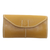 Leather wallet, 'Stride in Mustard' - Mustard Yellow Leather Wallet with Magnetic Snap Clasp