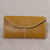 Leather wallet, 'Stride in Mustard' - Mustard Yellow Leather Wallet with Magnetic Snap Clasp