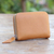 Brieftasche aus Leder, 'Ginger Simplicity - Ingwerfarbene Brieftasche aus Leder mit Reißverschluss