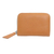 Leather wallet,'Ginger Simplicity' - Ginger Colored Leather Zippered Wallet