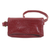 Leather waist bag, 'Cool Carrier in Red Croco' - Hand Crafted Leather Crocodile Texture Waist Bag