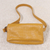 Leather waist bag, 'Cool Carrier in Ochre Croco' - Artisan Made Leather Crocodile Texture Waist Bag