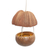 Coconut shell bird feeder, 'Forest Hut' - Handcrafted Coconut Shell Bird Feeder