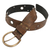 Leather belt, 'Antique Look in Brown' - Brown Iron Studded Leather Belt (image 2a) thumbail