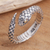 Gold-accented sterling silver wrap ring, 'Earth Serpent' - Realistic Sterling Silver Snake Wrap Ring (image 2) thumbail