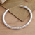 Sterling silver cuff bracelet, 'Undulating Waves' - Hammered Sterling Silver Cuff Bracelet (image 2b) thumbail