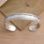 Sterling silver cuff bracelet, 'Woven Dreams' - Basketweave Sterling Silver Cuff Bracelet (image 2) thumbail