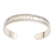 Sterling silver cuff bracelet, 'Woven Dreams' - Basketweave Sterling Silver Cuff Bracelet (image 2a) thumbail