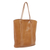 Leather tote bag, 'Calm Evening' - Topstitched Leather Tote Bag with Tassels (image 2c) thumbail